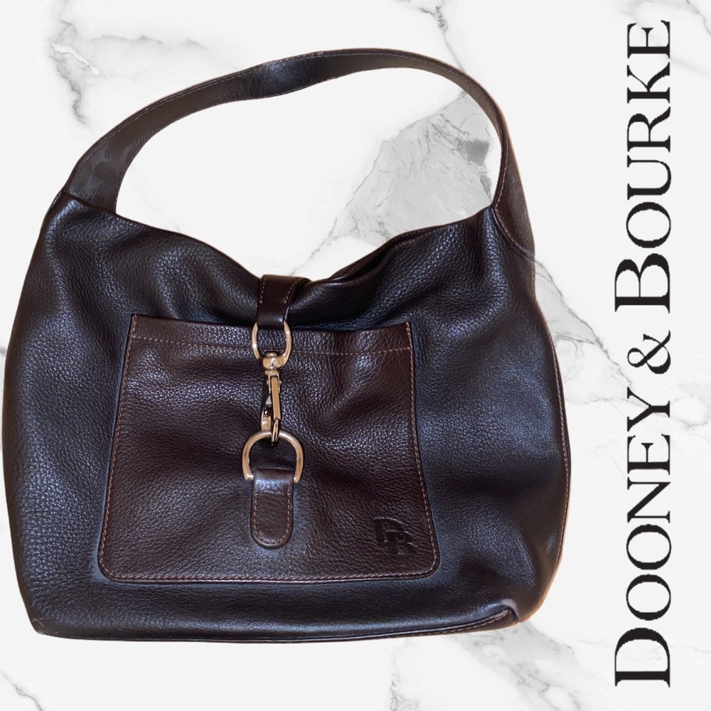 Vintage Dooney and Bourke Black Leather Satchel